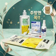 슈가버블 주방세제 고무장갑 마데케어 연고 대일밴드 주방5종세트