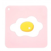 칼라 실리콘 냄비받침(핑크에그)
