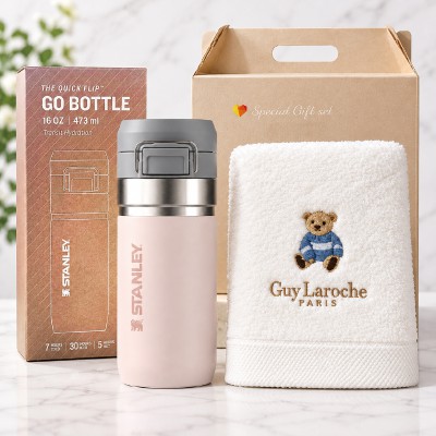 브생건 2종세트 26-10호(스탠리 퀵플립 고보틀 473ml+베어타올수건150g)