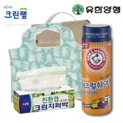 친환경스위트홈세트47호(암앤해머베이킹소다+크린랩지퍼백+특대형시장가방)