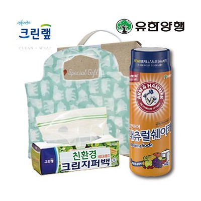 친환경스위트홈세트47호(암앤해머베이킹소다+크린랩지퍼백+특대형시장가방)