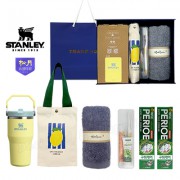 데일리 스탠리 플립스트로 591ml 포멜로2호 텀블러 파우치 M엘지칫솔치약100g세트