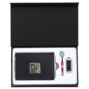 한글자개소가죽명함지갑+한글자모음자개USB(8GB~64GB)