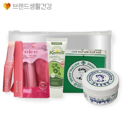 브생건581호 3종세트(카밀 핸드크림+멘소래담 아이스컬러 립밤+안티푸라민 연고)