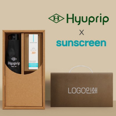 협립3단심플수동우산+선크림-세트