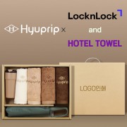 협립 3단 60 슈퍼 카라비너 완전자동우산 +협립40수호텔코마180타월4P+락앤락 메트로카페-세트