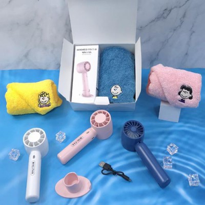 ((송월 타올 스누피 수건+ 아이스 냉각 선풍기 타올세트)) 타월선물//터보 휴대용 선풍기 쿨링미니 선풍기//타월 세트 타올선물