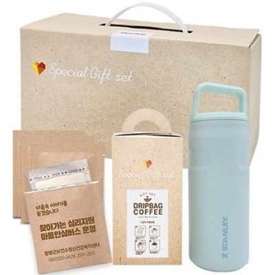 브랜드생활건강세트 19호 (스탠리 캡앤캐리355ml+ 드립백커피 4p세트)