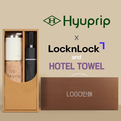협립 3단 60 슈퍼 거꾸로 완전자동우산 +락앤락 메트로머그+협립40수호텔코마180타월-세트