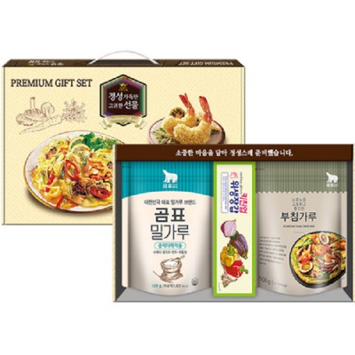 M11 중력 밀가루 500g+위생장갑 (20매)+부침가루 500g 3종 선물세트
