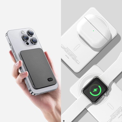 모두스마일 3in1 초슬림 초경량 무선 고속충전 보조배터리 10000mAh