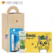 브생건691호 3종세트(카밀 핸드크림+멘소래담 소프트립스 립밤+크리넥스 카카오티슈)
