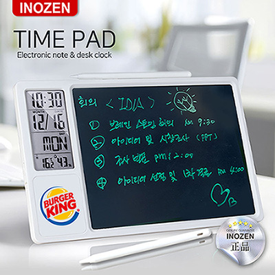이노젠 타임패드 Time Pad 탁상시계 겸용 전자메모장 (인쇄비 무료)